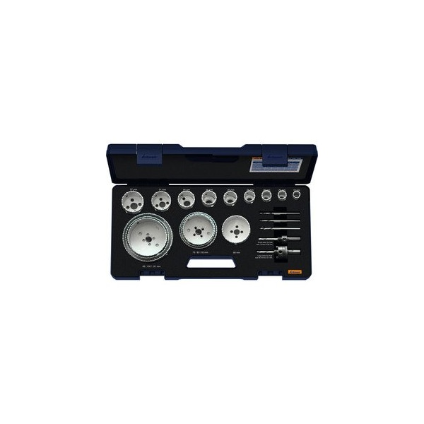 Garant 19 to 121 mm Hole saw set with Mounting Shafts and Center Drills, 23 Pc 589710 19-121 - main